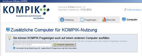 Zunächst wird KOMPIK auf einem Hauptrechner installiert. Von diesem Hauptrechner können dann weitere zusätzliche Computer mit einem KOMPIK-Nebensystem angelegt werden.